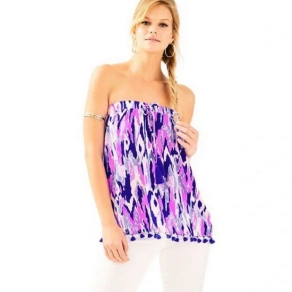 Lilly Pulitzer Palma Tube top in Amethyst One Too Many- XL